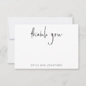 スクリプモダント名5枚の写真に結婚感謝 ノートカード (正面)