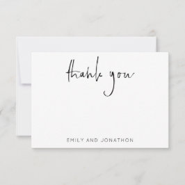 スクリプモダント名5枚の写真に結婚感謝 ノートカード