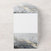 スクリプモダント名Qrコードフォト結婚ズ オールインワン招待状 (外側)