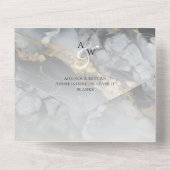 スクリプモダント名Qrコードフォト結婚ズ オールインワン招待状 (裏面)