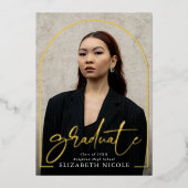 スクリプモダント大学院フォトアーチ卒業 箔招待状 (正面)