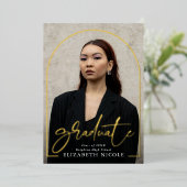 スクリプモダント大学院フォトアーチ卒業 箔招待状 (立ち正面)