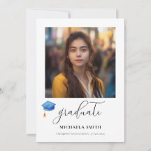 スクリプモダント大学院フォトブルー卒業キャップ