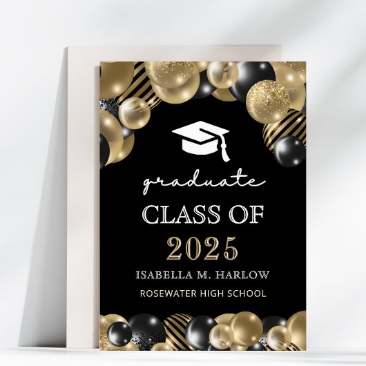 スクリプモダント大学院ブラック金ゴールド 案内状