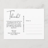 スクリプモダント大学院写真卒業ありがとう ポストカード (裏面)