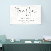 スクリプモダント女の子の赤ちゃんシャワーのバナー 横断幕 (トレードショー)