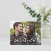 スクリプモダント婚約写真の保存日付 ポストカード (スタンド正面)