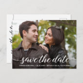 スクリプモダント婚約写真の保存日付 ポストカード (正面/裏面)