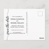 スクリプモダント婚約写真の保存日付 ポストカード (裏面)