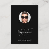 スクリプモダント実在エステート写真不動産仲介業者QRコード 名刺 (正面)