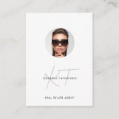 スクリプモダント実在エステート写真不動産仲介業者QRコード 名刺 (正面)