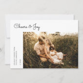 スクリプモダント家族の写真クリスマスホリデーカード (正面)