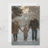 スクリプモダント家族の写真フェリズNavidadクリスマス シーズンカード (正面)