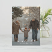 スクリプモダント家族の写真フェリズNavidadクリスマス シーズンカード (スタンド正面)