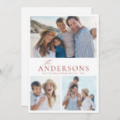 スクリプモダント家族の写真ホリデーカード シーズンカード (正面/裏面)