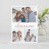 スクリプモダント家族の写真ホリデーカード シーズンカード (スタンド正面)