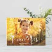 スクリプモダント平和ラブ3写真ホリデーカード シーズンカード (スタンド正面)