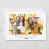 スクリプモダント平和ラブ3写真ホリデーカード シーズンカード (裏面)