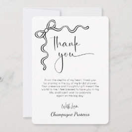 スクリプモダント弓ブライダルシャワーサンキューカード 招待状