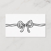 スクリプモダント弓ブライダルシャワーラッフル エンクロージャーカード (裏面)