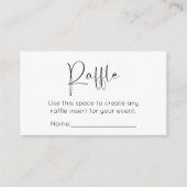 スクリプモダント弓ブライダルシャワーラッフル エンクロージャーカード (正面)