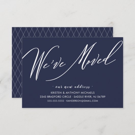 スクリプモダント引っ越しましたの移動告知 出欠カード (正面/裏面)