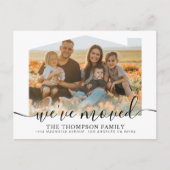 スクリプモダント引っ越しました新しいホームフォト移動 案内ポストカード (正面)