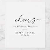 スクリプモダント応援結婚のワインラベル ワインラベル (シングルラベル)