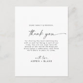 スクリプモダント感謝披露宴カード ポストカード (正面)