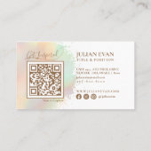 スクリプモダント抽象芸術水彩筆跡 名刺 (裏面)