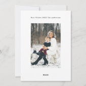 スクリプモダント数々のフォトコラージュのブラシhappy シーズンカード (裏面)