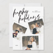 スクリプモダント数々のフォトコラージュのブラシhappy シーズンカード (正面)