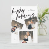 スクリプモダント数々のフォトコラージュのブラシhappy シーズンカード (スタンド正面)