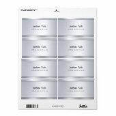 スクリプモダント文字シルバーグラマー配送先住所 ラベル (フルシート)