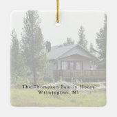 スクリプモダント新エレガントしいホームスイートホームフォト セラミックオーナメント (裏面)