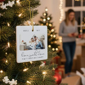 スクリプモダント新エレガントしいホームスイートホームフォト セラミックオーナメント