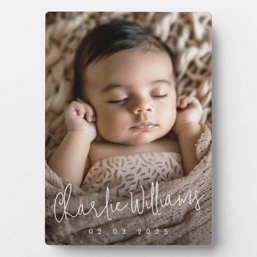 スクリプモダント新生児名の写真 フォトプラーク (正面)