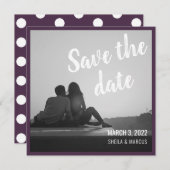 スクリプモダント日付のフォトカ結婚ードを保存 (正面/裏面)