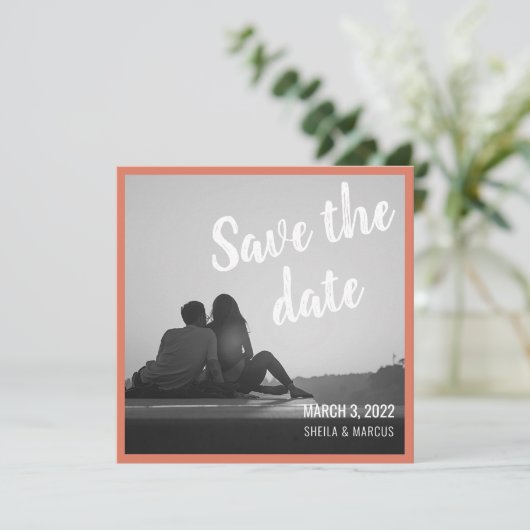 スクリプモダント日付のフォトカ結婚ードを保存 (スタンド正面)