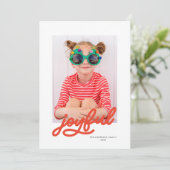 スクリプモダント楽しいカスタマイズ可能な色1枚の写真 シーズンカード (スタンド正面)