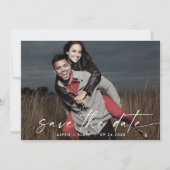 スクリプモダント水平ダークフォト日付の保存 セーブザデート (正面)