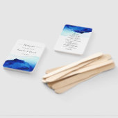 スクリプモダント水彩インディゴブルー結婚ズ ハンドファン (組立なし)