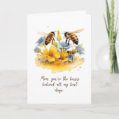 スクリプモダント水彩フローラハッピーマザーズ・デイ カード (正面)