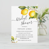 スクリプモダント水彩レモンブライダルシャワー 招待状 (スタンド正面)