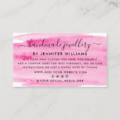 スクリプモダント水彩筆跡ありがとう 名刺 (裏面)