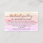 スクリプモダント水彩筆跡ありがとう 名刺 (裏面)