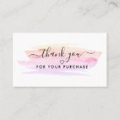 スクリプモダント水彩筆跡ありがとう 名刺 (正面)