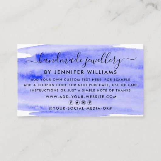 スクリプモダント水彩筆跡ありがとう 名刺 (裏面)