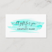 スクリプモダント水彩筆跡ギフトカード 名刺 (正面)