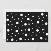 スクリプモダント水玉模様写真の保存日付 招待状 (裏面)